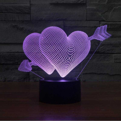 7 Color Change 3D Hearts Hologram Lamp | VIVOCO Online Shop                                                                            