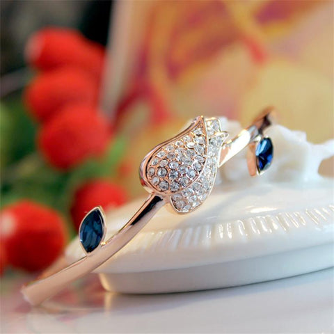 Cubic Zirconia CZ Luxury Rose Bracelet | VIVOCO Online Shop                                                                            