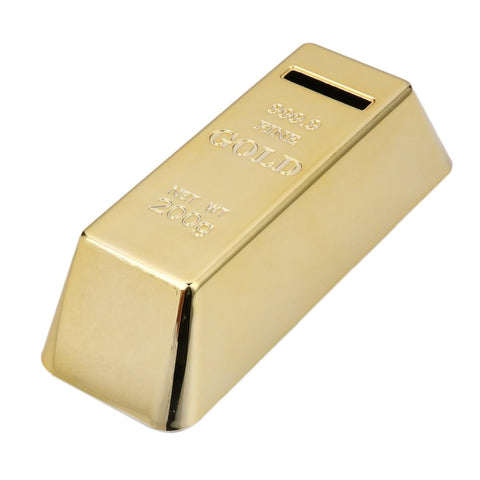 Gold Bullion Brick Coin Box Case Piggy Bank | VIVOCO Online Shop                                                                            