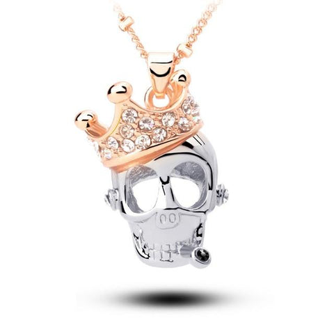 Crystal Crown Skull Skeleton Pendant | VIVOCO Online Shop                                                                            